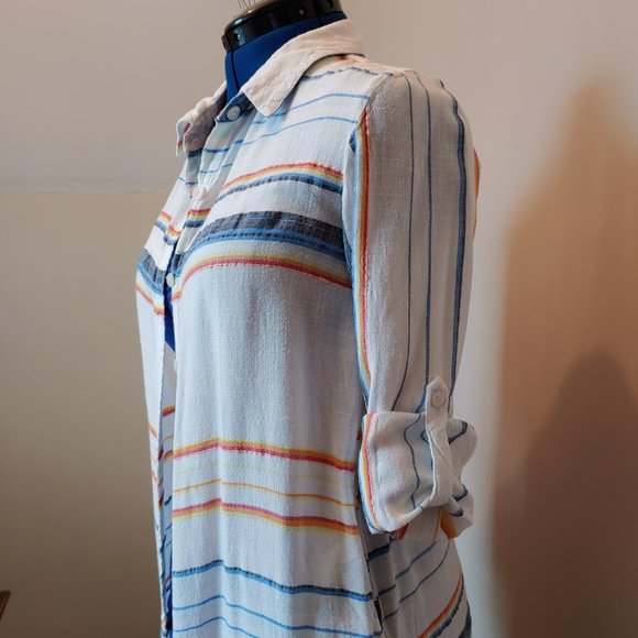 Blue Island Small Multicolored Blouse or Coverup - Picture 3 of 6